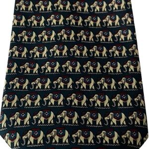 RENE’ CHAGAL - NECKTIE - COVERED WITH ELEPHANTS - SADDLES AND HATS‎ ON THEM B16